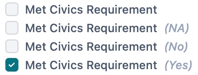 screenshot student met civics requirement