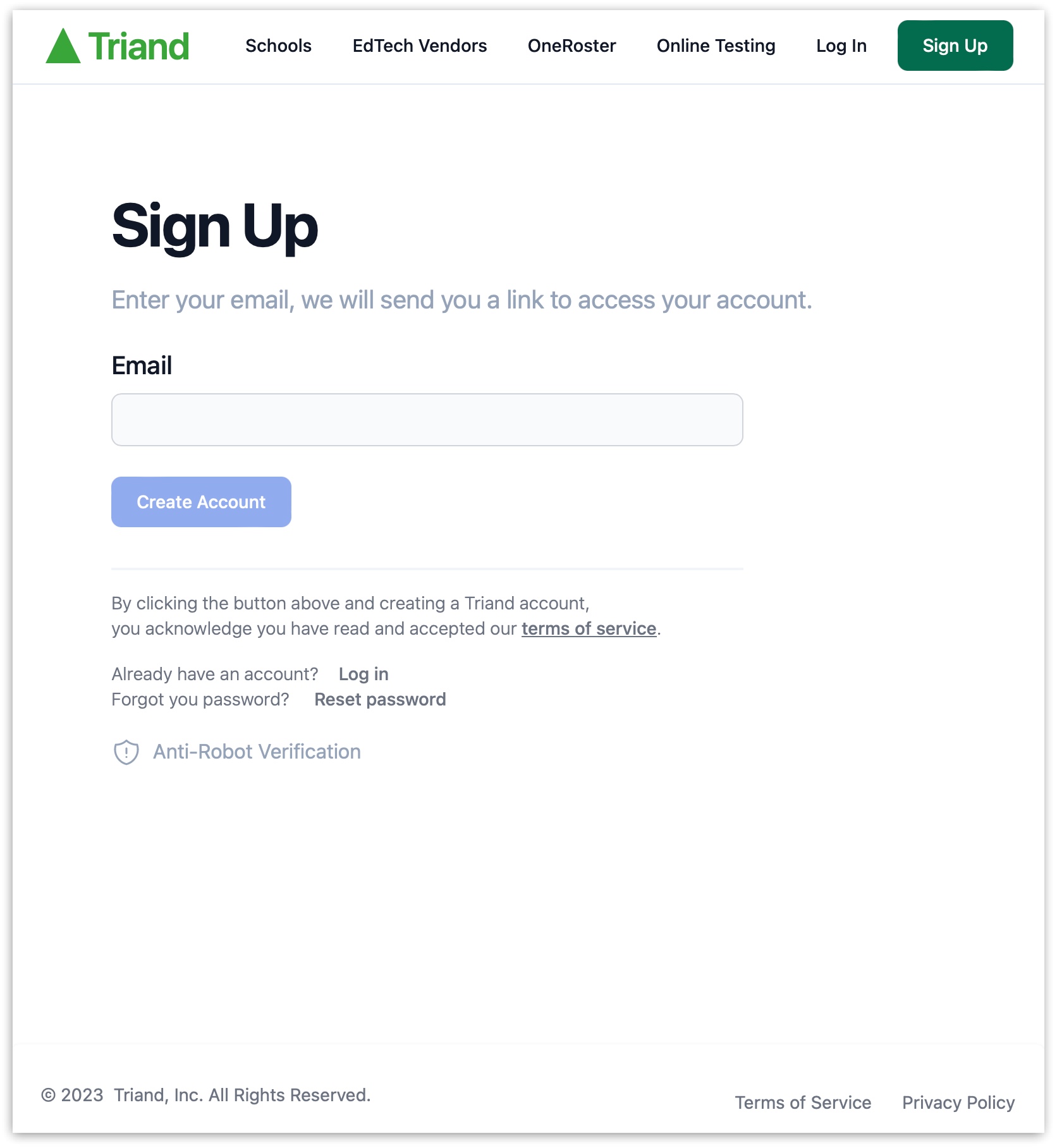 screenshot sign up